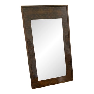 Antique Mirror With Blocked Bumble Bee Pattern For Sale