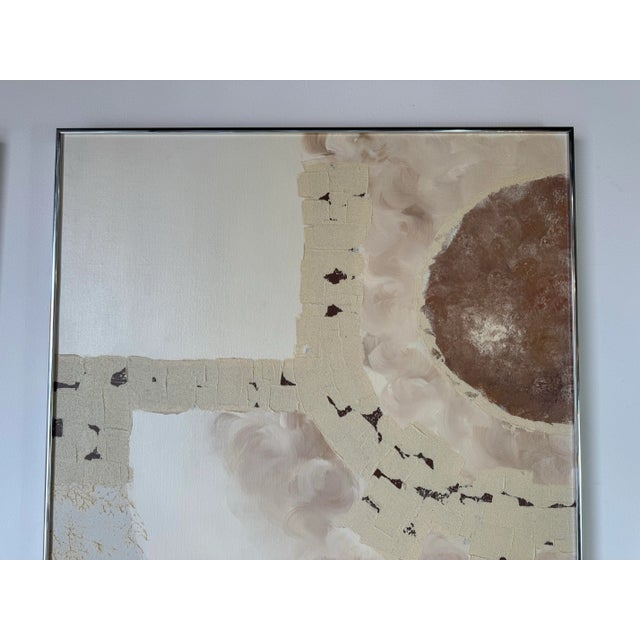 Large Scale- Harris Strong " Triptych " Expressionist Abstract Paintings, Signed Bachman For Sale - Image 9 of 12