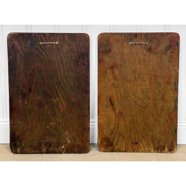 Mid-Century Abstract Figural Dancers Walnut Wall Plaques - A Pair For Sale - Image 4 of 13