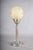 Gold Vintage Art Deco Machine Age Table Lamp with Frosted Glass Globe, 1920s For Sale - Image 8 of 16