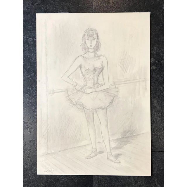 Henri Fehr, Danseuse, 1930, Pencil on Paper, in Very Good conditions. This piece has an attribution mark, I am sure that...