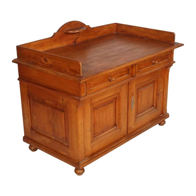 Antique Country Larch Washbasin Cabinet For Sale - Image 13 of 13