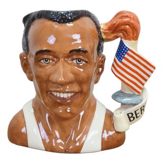 1990s Royal Doulton Jesse Owens Olympic Track & Field Toby Character Jug For Sale