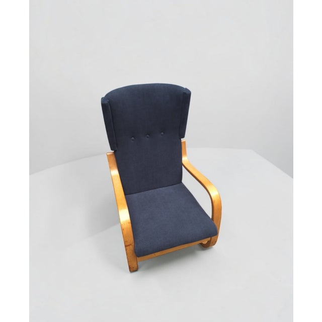 Light Yellow Vintage Model 36/401 Lounge Chairs by Alvar Aalto for Artek, Finland, 1970s, Set of 2 For Sale - Image 8 of 10