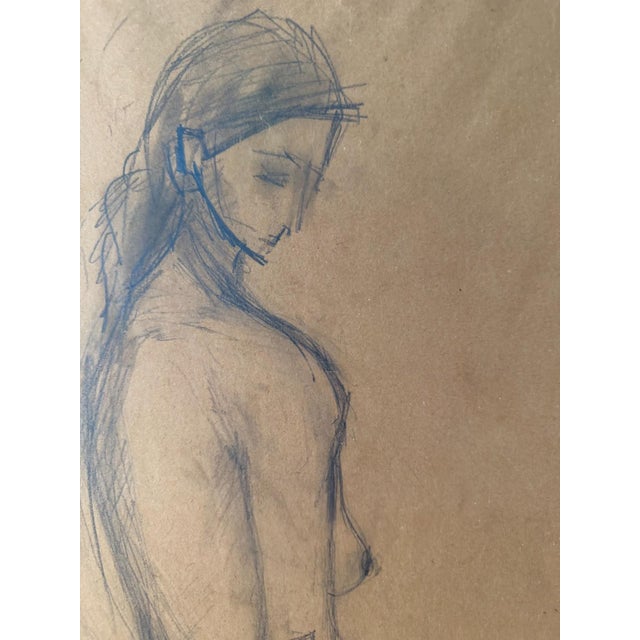 Karl Hofer, Female Nude, Sketch on Paper For Sale - Image 10 of 11