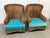 Design Plus Gallery presents a Pair of Vintage Rattan Wingback Chairs. The chair shave a natural woven frame with...