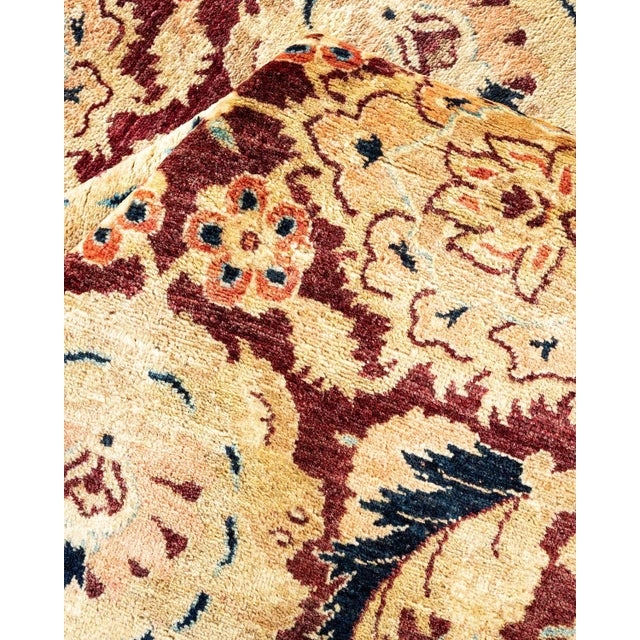 Textile Vintage Moroccan Hand Knotted Wool Area Rug, Burgundy - 6'1" X 9'1" For Sale - Image 7 of 9