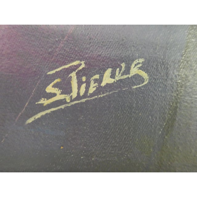 1960s Vintage Surrealist Half Goat Half Human Haitian Painting For Sale In Miami - Image 6 of 8