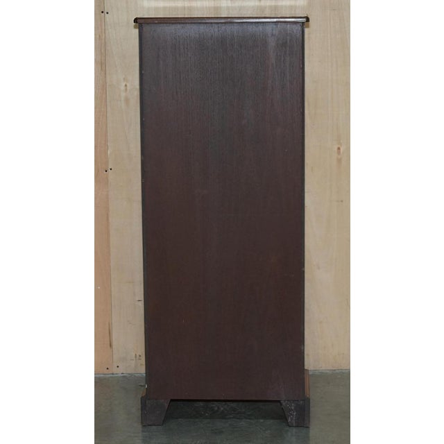 Burr Walnut Tallboy Chest of 10 Drawers For Sale - Image 16 of 18