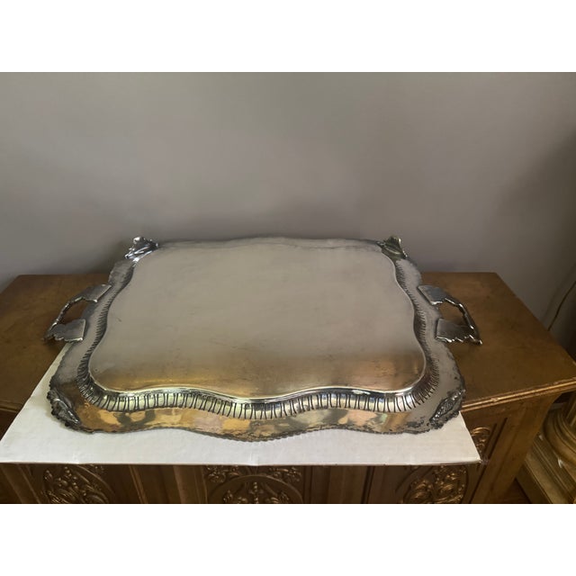 Early 21st Century Antique Early 20th Century Rococo Style Large Footed Butler by Crown Silver Co. For Sale - Image 5 of 18