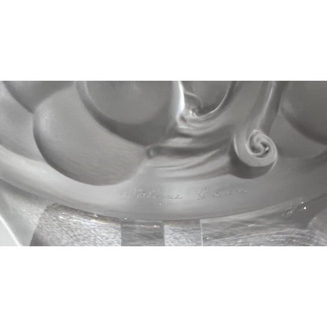 French Lalique French Crystal Marienthal 9” Plate For Sale - Image 3 of 4