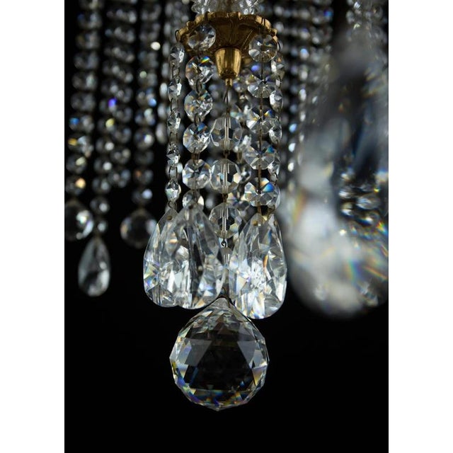 Crystal Cascade Chandelier with Long Trimmings For Sale - Image 3 of 8