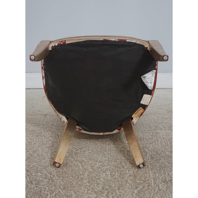 Pair Henredon Gold Finish Decorator Open Armchairs For Sale - Image 17 of 18