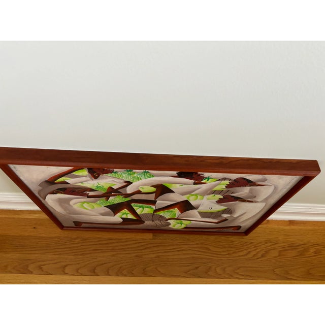 This vintage piece has wonderful play with color, with the subtleness of the neutral creams and brown as a backdrop for...