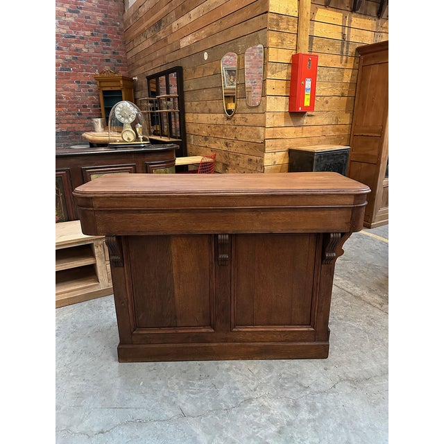 This counter has been completely restored. It has two small functional drawers at the back and a large storage space. The...