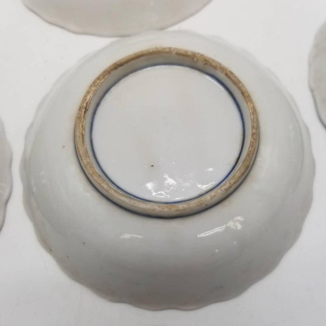 Late 20th Century Late 20th Century Ko-Imari Landscapes – Japanese Vintage Blue and White Mame Plates Set of 7 For Sale - Image 5 of 12