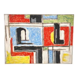 Large Modernist Abstract Painting by Ny Expressionist Phillip Callahan, C. 1960s For Sale