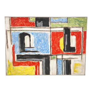 Large Modernist Abstract Painting by Ny Expressionist Phillip Callahan, C. 1960s
