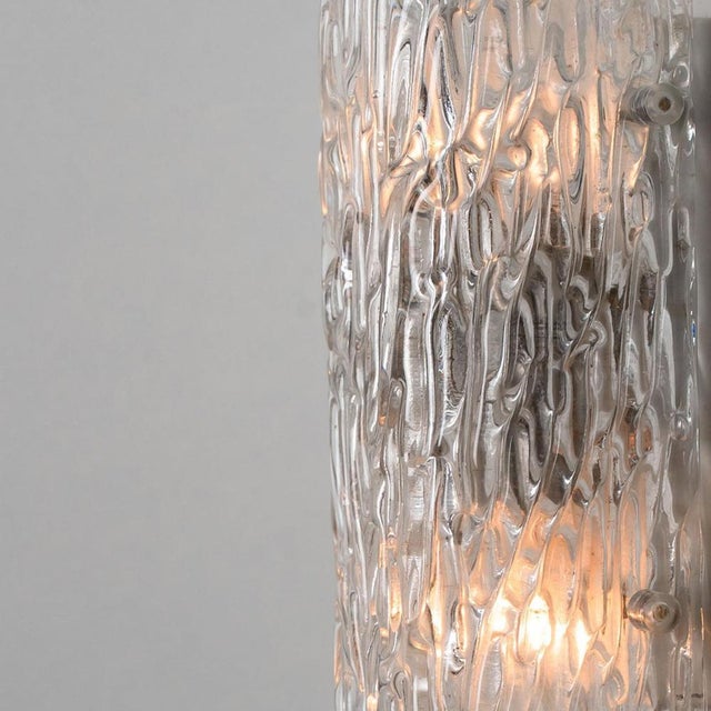 Clear Wave Glass Wall Lights attributed to J.T. Kalmar, Austria, 1960s For Sale - Image 9 of 13