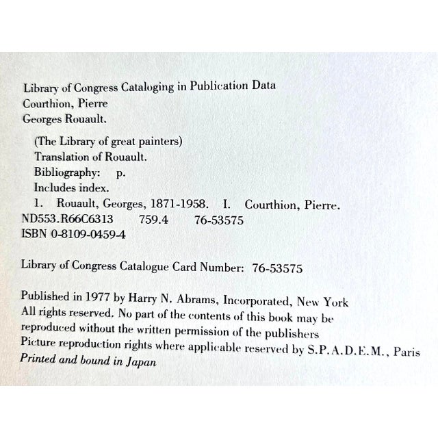 1977 Edition of "Georges Roualt", by Pierre Courthion, From the Library of Great Painters For Sale - Image 14 of 14