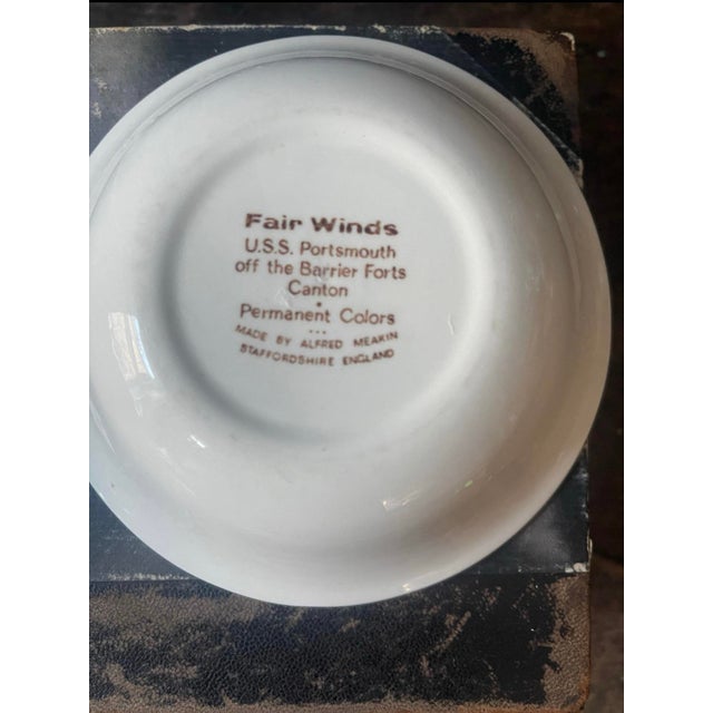 Mid 19th Century Brown and White Transferware Small Bowls in Fair Winds by Alfred Meakin English Ironstone - a Pair For Sale - Image 4 of 9