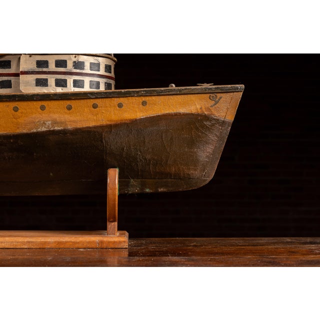 Early 20th Century Antique Clockwork Pond Boat For Sale - Image 5 of 12