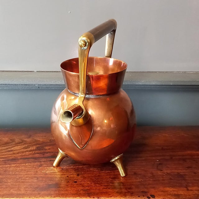 19th-Century Christopher Dresser Teapot – Victorian Copperware, circa 1880 Rare 19th-century teapot made of yellow and red...