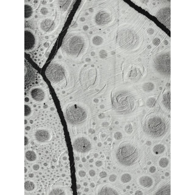 Textile "Banded Gray" by Michael DesRosiers Abstract Mixed-Media on Canvas - Set of 3 For Sale - Image 7 of 10