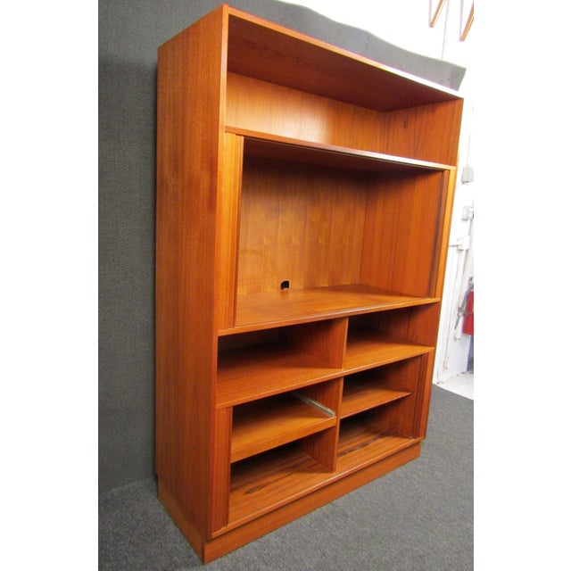 Burnt Orange 1960s Mid-Century Modern Teak Cabinet For Sale - Image 8 of 12