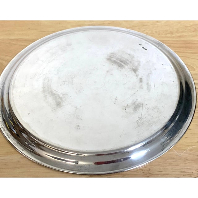 Metal 19th Century Russian Silver Engraved Salver, 1879 For Sale - Image 7 of 8