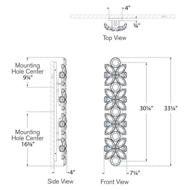 Metal kate spade new york for Visual Comfort Signature Lloyd 33" Sconce in Soft Brass with Crystal For Sale - Image 7 of 9