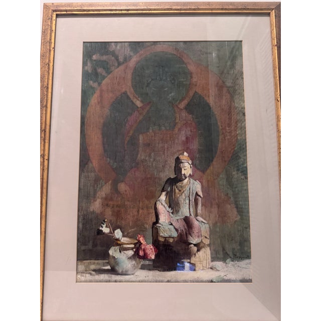 Mid-Century Modern When Autumn Is Here by Hovsep Pushman – Vintage Framed Offset Lithograph, Mid-Century Tranquil Art For Sale - Image 3 of 10