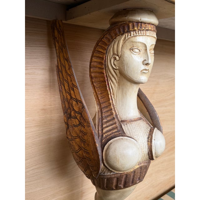 20th Century Swedish Empire Console in Carved, Polychrome and Gilded Wood For Sale - Image 10 of 11