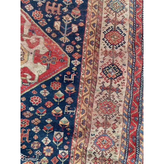 Textile Antique Rustic Wool Rug For Sale - Image 7 of 18