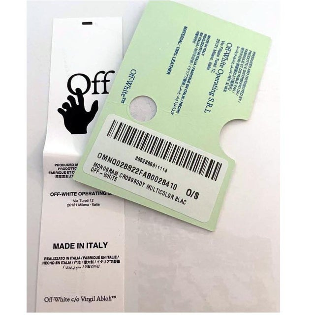 2020s Off White by Virgil Abloh Monogram Cross Body Multicolor & Black Bag Unisex New For Sale - Image 5 of 8