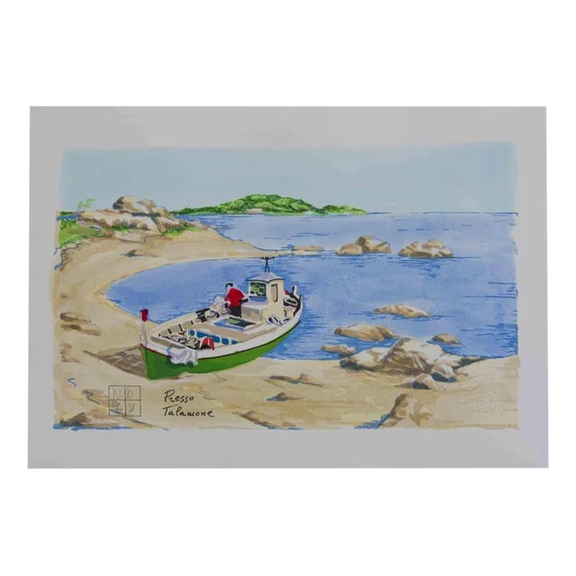 Aldo Riso, Presso Talamone, Lithograph, 2003 For Sale