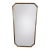 Italian Mid-Century Tapered Brass Wall Mirror, 1970s For Sale
