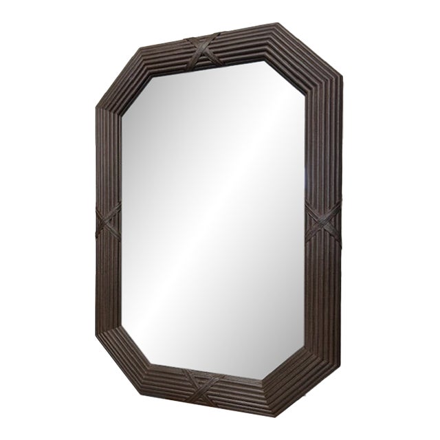 20th Century Harrison Van Horn Ribbon and Reed Mirror For Sale