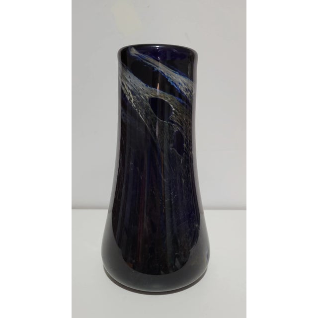 1970s Loren Chapman Abstract Art Glass Vase For Sale - Image 4 of 11