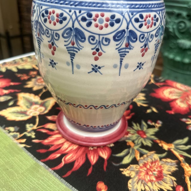 1970s Ceramic Painted Portuguese Botijo/Vase For Sale In Atlanta - Image 6 of 8
