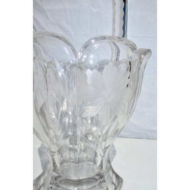 1920s Vintage Heisey Glass Basket Vase For Sale - Image 4 of 7