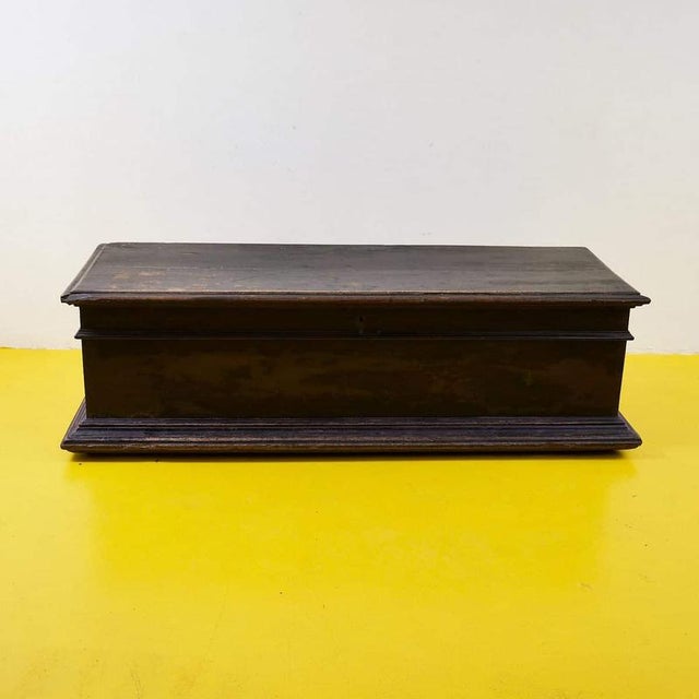 Antique Brown Wood Chest For Sale - Image 12 of 12