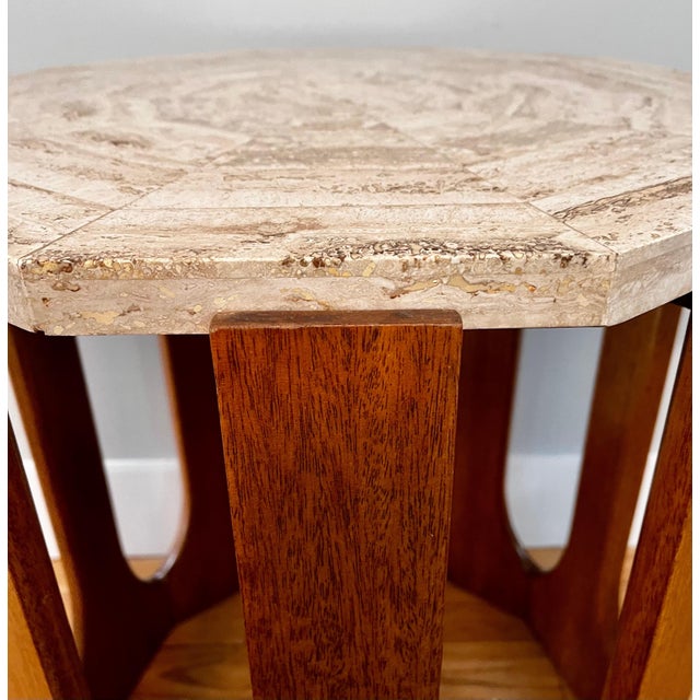 Mosaic Travertine Occasional / End Table by Harvey Probber, c. 1950 For Sale - Image 9 of 12