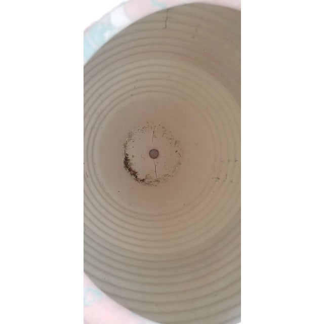 Vintage Ribbed Design Art Pottery Vase For Sale - Image 9 of 13