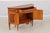 1980s Decorative Crafts Walnut Inlaid Demi Lune Commode Cabinet For Sale - Image 5 of 18