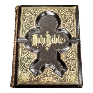 Holy Bible From 1883 With Illustrated History of the New & Old Testament For Sale