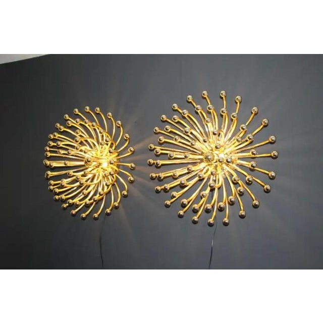 Gold Pistillo Wall Lamps by Valenti Milano, 1980, Set of 2 For Sale - Image 14 of 18