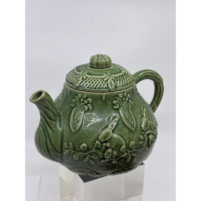 Vintage Bordallo Pinheiro Bunny Rabbit Teapot and Cup With Saucer - A ...