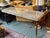 Luxurious Desk With Granite Laminate + Walnut Legs For Sale - Image 4 of 12