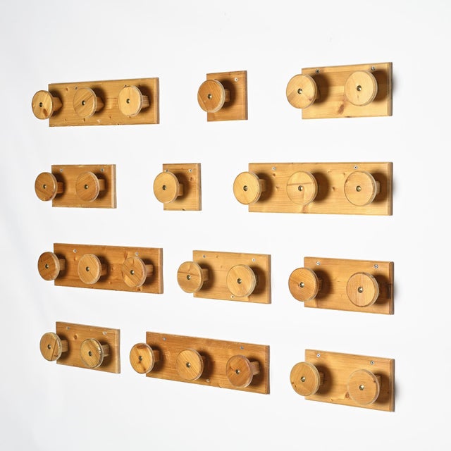 Pine Wall Hooks, France, 1970, Set of 12 For Sale - Image 15 of 15